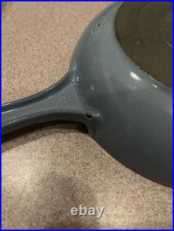 Vintage Le Creuset Enameled Cast Iron Pan Set Blue Set of 3