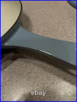 Vintage Le Creuset Enameled Cast Iron Pan Set Blue Set of 3