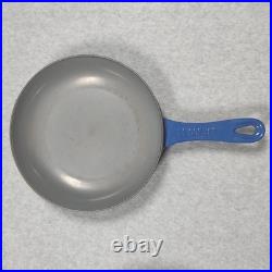 Vintage Le Creuset Enameled Cast Iron Pan Set Cobalt Blue Set of 2