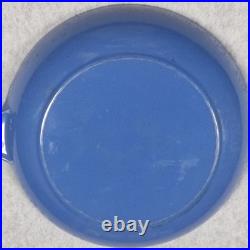 Vintage Le Creuset Enameled Cast Iron Pan Set Cobalt Blue Set of 2