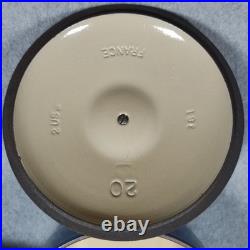 Vintage Le Creuset Enameled Cast Iron Pan Set Cobalt Blue Set of 2