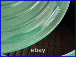 Vintage Le Creuset France Cast Iron #24 Green Round Dutch Oven Grill Bottom