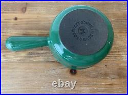 Vintage Le Creuset Green Cast Iron Sauce Pan Skillet LID Combo # 18 & #14
