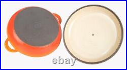 Vintage Le Creuset No 30 Flame Orange Braiser Very Nice Condition