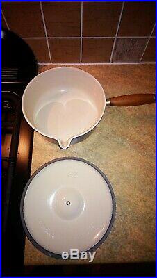 Vintage Le Creuset Set 5 Cast Iron Pans & Lids