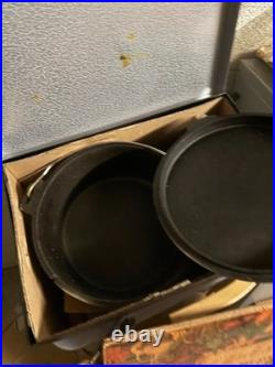 Vintage Lewis and Clark 12 Cast Iron Dutch Lodge Corp Of Discovery & Custom Box