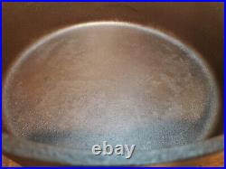 Vintage Lodge #12 Cast Iron 3 Footed Camp Dutch Oven withLid
