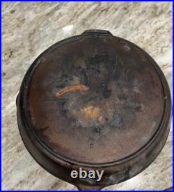 Vintage Lodge #12 SK D Cast Iron Skillet 3 Notch Heat Ring