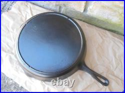 Vintage Lodge 3 Notch #12 Huge Skillet Pan 13 1/4 Diameter
