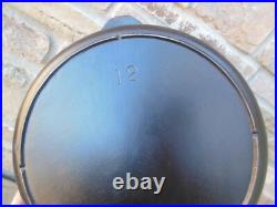 Vintage Lodge 3 Notch #12 Huge Skillet Pan 13 1/4 Diameter