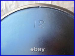 Vintage Lodge 3 Notch #12 Huge Skillet Pan 13 1/4 Diameter