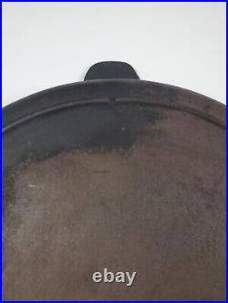 Vintage Lodge 3 Notch Cast Iron Skillet #14 Measuring 15 In Diameter Read