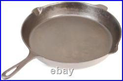 Vintage Lodge 3-Notch No 14 Cast Iron Skillet Restored Condition c1950s Vintage Lodge 3-Notch No 14 Cast Iron Skillet Restored Condition c1950s