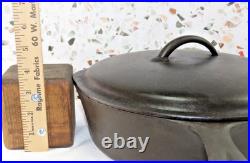 Vintage Lodge #8 10 5/8 Cast Iron Skillet with Lid Very Nice