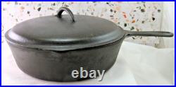 Vintage Lodge #8 10 5/8 Cast Iron Skillet with Lid Very Nice