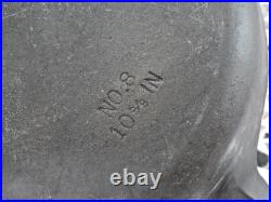 Vintage Lodge #8 10 5/8 Cast Iron Skillet with Lid Very Nice