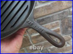 Vintage Lodge Axford Cast Iron Broiler Skillet Pan No Notch Nice! Pat 1931