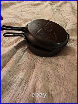 Vintage Lodge Cast Iron 4 In 1 Combo Foursome Cooker Double Skillet