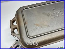 Vintage Lodge Cast Iron Deep Fish Fryer Camping Camp Dutch Oven Made In USA