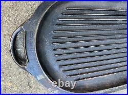 Vintage Lodge Cast Iron Deep Fish Fryer Lid Only Made in USA Sportsman Wildlife