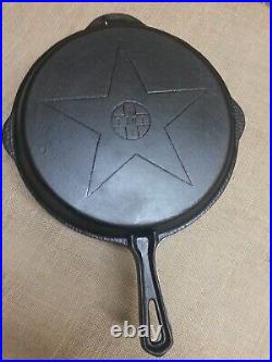 Vintage Lodge Cast Iron Hammered Finish 4 in 1 Double Skillet