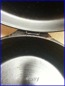 Vintage Lodge Cast Iron Hammered Finish 4 in 1 Double Skillet