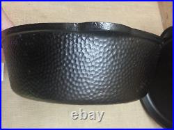 Vintage Lodge Cast Iron Hammered Finish 4 in 1 Double Skillet