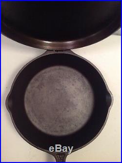 Vintage Lodge Hammered 4in1 Combination Cooker Cast Iron Hinged Lid