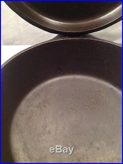 Vintage Lodge Hammered 4in1 Combination Cooker Cast Iron Hinged Lid