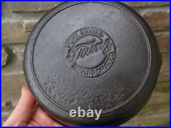 Vintage Lodge Pork Trunz Stores #5 Cast Iron Skillet Pan 1 Notch Advertising Vintage Lodge Pork Trunz Stores #5 Cast Iron Skillet Pan 1 Notch Advertising