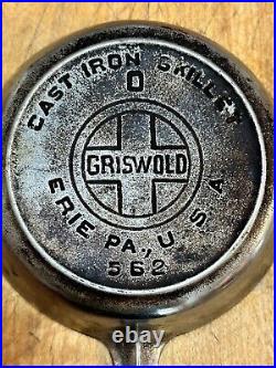 Vintage Miniature Toy Griswold No. 0 562 Cast Iron Skillet with Heat Ring Erie, PA