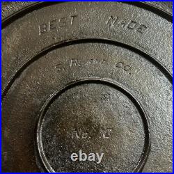 Vintage No. 10 Cast Iron Dutch Oven Best Made S. R. And Co Very Rare