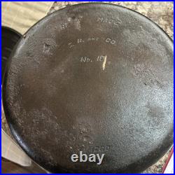 Vintage No. 10 Cast Iron Dutch Oven Best Made S. R. And Co Very Rare