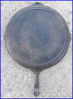 Vintage No. 12 BSR Cast Iron Skillet with Heat Ring & Hanging Hole 13 7/16