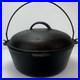 Vintage No. 8 Cast Iron Dutch Oven with 5-Ring Lid Milled Smooth Interior