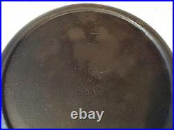Vintage Rare Cast Iron Pot Deep Seasoned Handle Model In USA 14 LBS