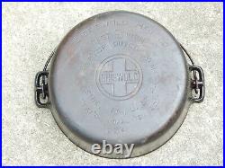 Vintage Rare Griswold #9 Cast Iron Dutch Oven with Matched Lid Seasoned