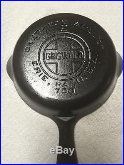 Vintage SCARCE' Griswold #2 703 Cast Iron Skillet Block Logo Extremely Nice