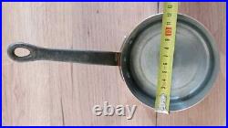 Vintage Set Of 5 Heavy Copper Saucepan Pots MADE IN FRANCE with Iron Handles