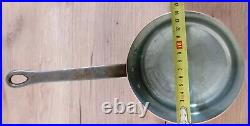 Vintage Set Of 5 Heavy Copper Saucepan Pots MADE IN FRANCE with Iron Handles