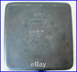 Vintage Square Cast Iron WAGNER WARE # 1400 CHICKEN FRYER & LID Pan Skillet
