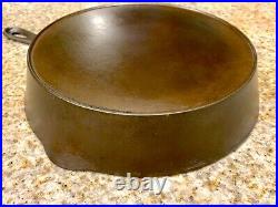 Vintage Unbranded Wagner No. 10 Cast Iron Skillet With Heat Ring