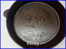 Vintage Unmarked #14 Cast Iron Skillet 14.75 Early BSR Or Atlanta Stove Works