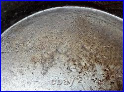 Vintage Unmarked #14 Cast Iron Skillet 14.75 Early BSR Or Atlanta Stove Works