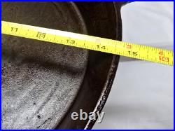 Vintage Unmarked #14 Cast Iron Skillet 14.75 Early BSR Or Atlanta Stove Works