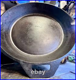 Vintage Unmarked 15.25 Cast Iron Skillet 14.2 Lbs. Inset Heat Ring Vintage Unmarked 15.25 Cast Iron Skillet 14.2 Lbs. Inset Heat Ring