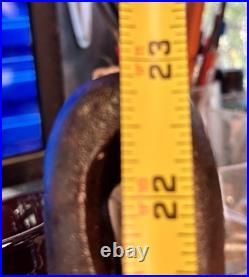 Vintage Unmarked 15.25 Cast Iron Skillet 14.2 Lbs. Inset Heat Ring