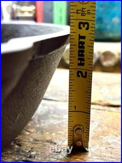 Vintage Unmarked 15.25 Cast Iron Skillet 14.2 Lbs. Inset Heat Ring