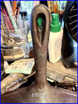 Vintage Unmarked 15.25 Cast Iron Skillet 14.2 Lbs. Inset Heat Ring