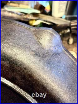 Vintage Unmarked 15.25 Cast Iron Skillet 14.2 Lbs. Inset Heat Ring